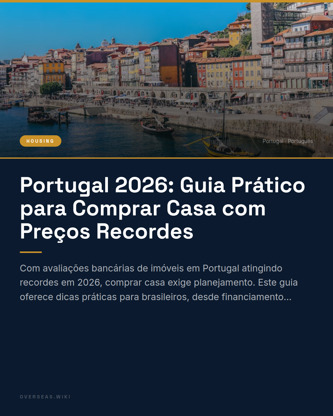 Portugal 2026: Guia Prático para Comprar Casa com Preços Recordes